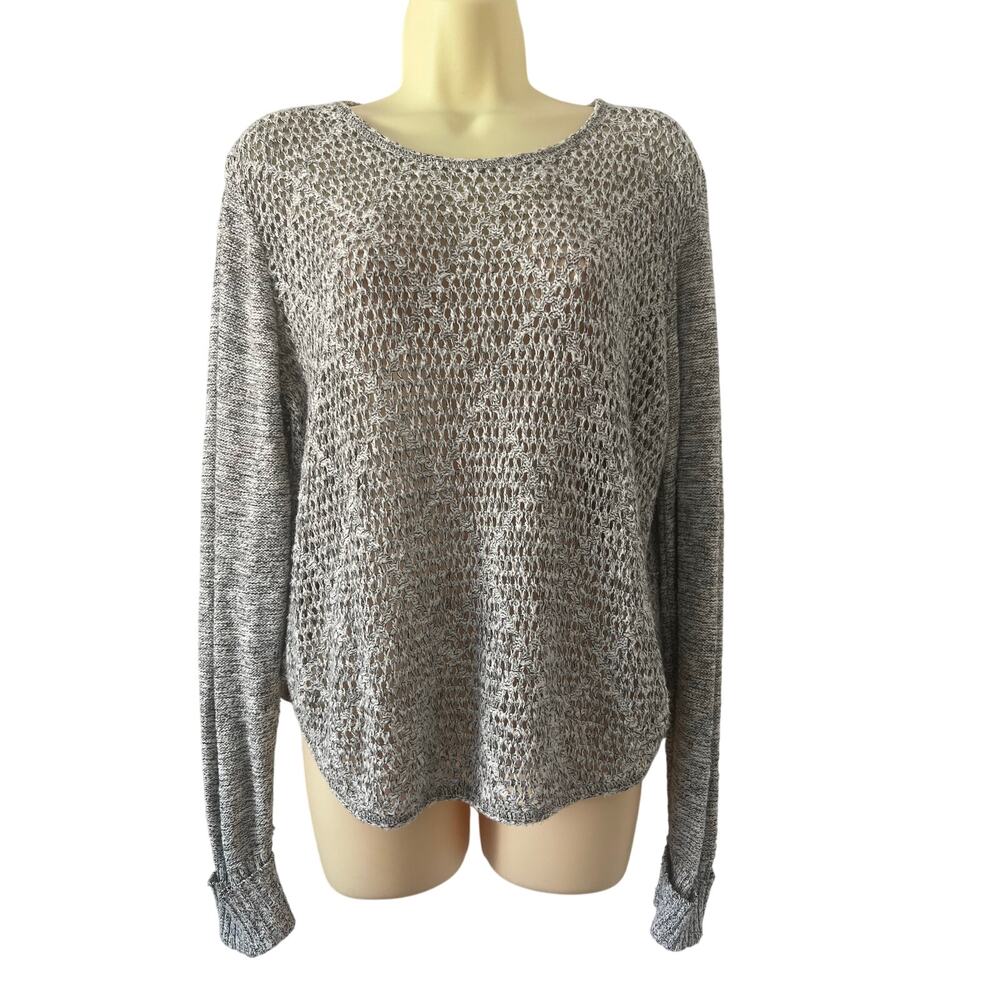 Christopher Banks- Grey Sweater Pullover Womens Petite Size Large